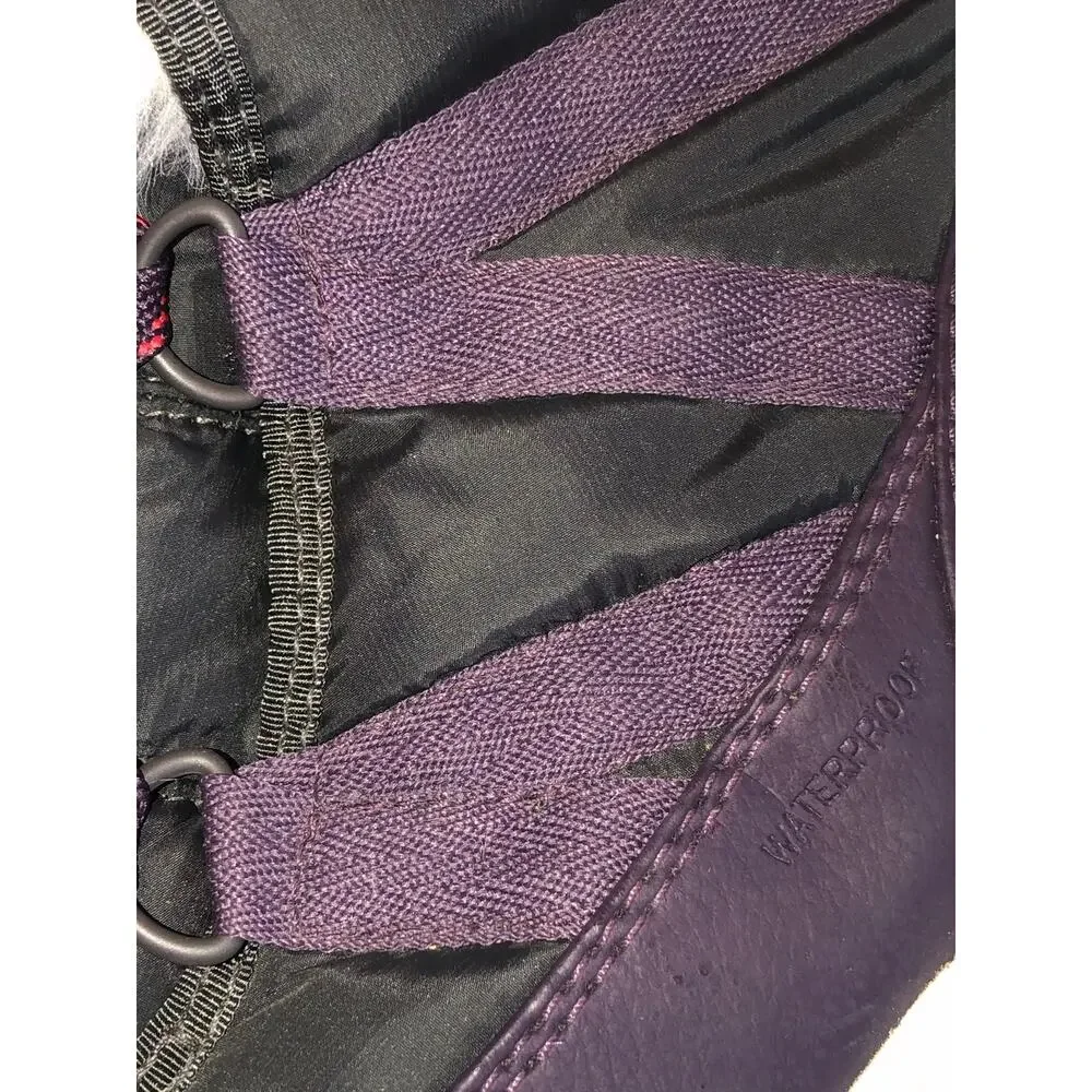 Sorel Whitney Short Lace Snow Boots Size 10 Dark Plum Waterproof Winter Gray